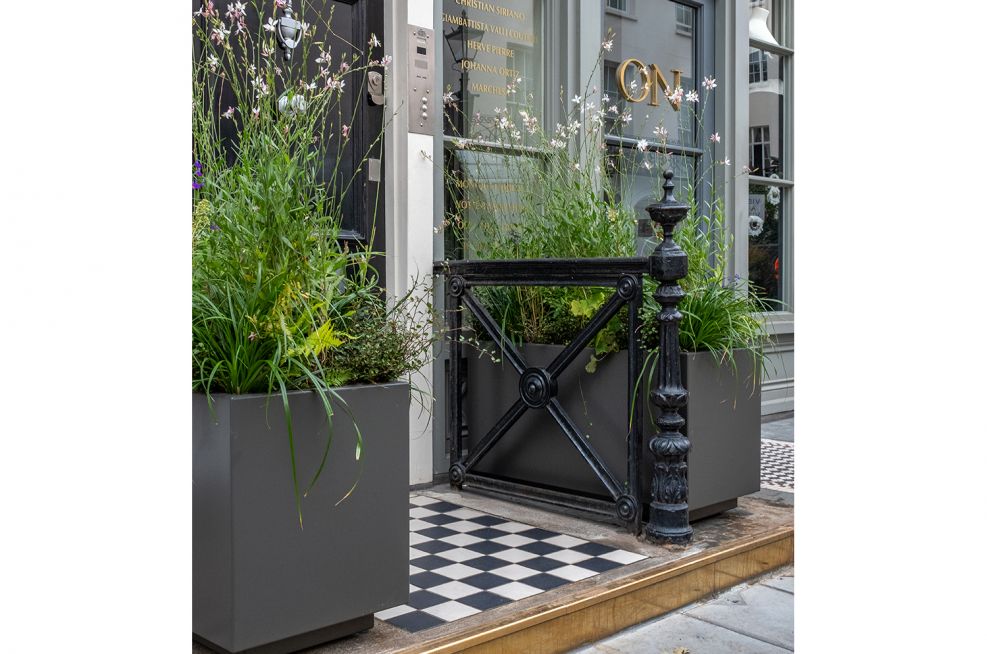 Grosvenor Estate Street, London, Bespoke Powder Coated Aluminium Planter for Street